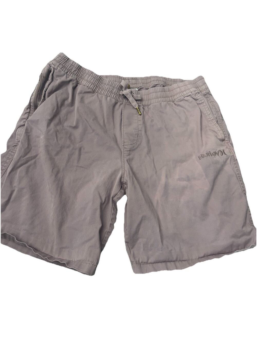 Hurley Shorts Mens Large Purple Cotton Stretch Chino Elastic Waist Drawstring